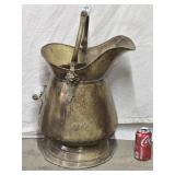 MCM Copper Coal Bucket, brass trimmlns Blue and