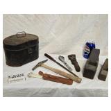 Yool Lot and more- circa 1900 Tin Lunch pail, 2