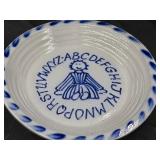 Eldreth Pottery 1992 Stoneware 8" pie dish blue