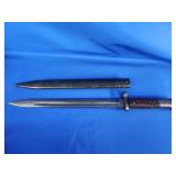 Czechoslovak mauser style bayonet with scabbard.