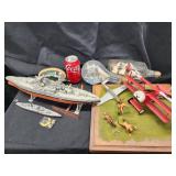 Models, ships in bottles.   Sword fish wood