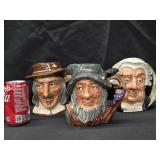 3 Royal Doulton Toby Character Pitchers - The
