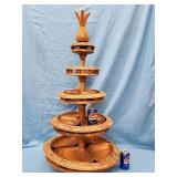 Monkeywood Lazy Susan.DAMAGED.  PICK UP ONLY.