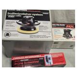 Tools in box - Sears Buffer/Polisher,  SKIL Palm
