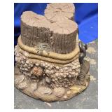 Lamp table faux resin chalkware 3 post  base