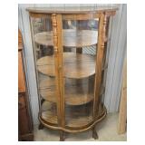 Reproduction Oak Bow Glass Display case China