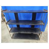 MCM METAL Shelf with brass tone sides.  36" H x