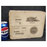 Antique lithograph stone with Advertising on both