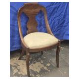 American Empire side chair with slip seat look at