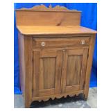 Late Empire Pine Solid end Washstand with