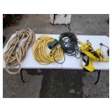 Rope, extention cords, and straps.  AS is.  Pick