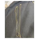 Two 14K Gold Chains / Necklaces one 16" has