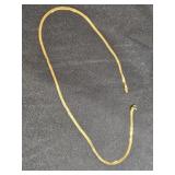 18K Gold Necklace 16" length,  has a kink look at