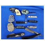 6 pen knives, Bat Masterson knife, Security