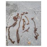 Chains, hook and come along.  AS IS ..UNKNOWN