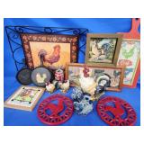 Kitchenware Chicken decor. 2 metal Chicken