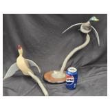 William Veasey wood Decoy Sculpture of 2 Ducks i
