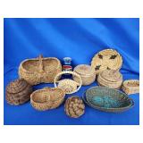 Hand woven tourist trade baskets from the 1980.