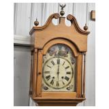 Cherry Tall Case Clock circa 1820, original
