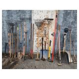 Lawn and garden tools.   Axe, wood splitting axe,