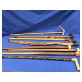 8 Custom  Canes , walnut handles, Knob handles,