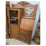Oak Side by Side Bookcase Desk original finish