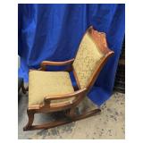 Mahogany Rocking Chair and a Footstool look at