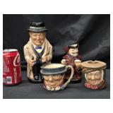 4 Riyal Doulton Character Toby  - Winston