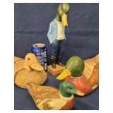 4 Ducks  -  ceramic 11" Mallard in Jacket Duck of