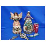 Jim Shore Heartwood Creek 2 angel and ornament.