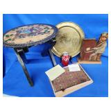 India stand with camel and people,  Japanese Silk