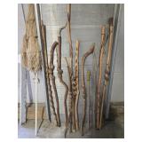 12 Walking sticks and a Umbrella look at pictures