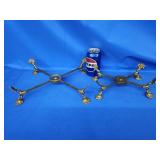 2 vintage adjustable brass trivet.  Large one