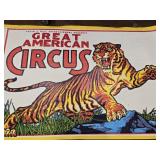 5 Circus Posters mounted on construction paper -
