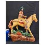 Candle 15" H Cowboy on horseback holding rifle.