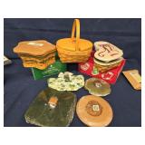 3 Longaberger Baskets and accessories- 2 Baskets