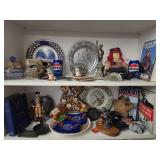 Bicentennial plates, figurines,  American