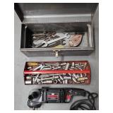 Tool box with contents and corded Craftsman