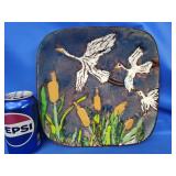 Enamel on Copper bowl. Artist signed P. FREY on