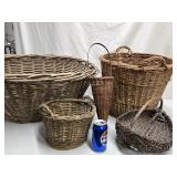 5 Vintage Baskets  look at pictures for more