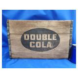 DOUBLE cola wood advertising crate.  11.25" H x