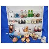 19 Pairs of Novelty Salt and Pepper shakers.