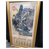 Framed 1921 Remington UMC Calender.   Old piece