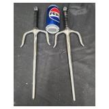 Pair of Sai.  Electric tape on handle.   Have