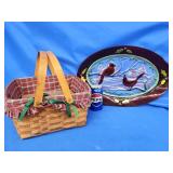 1987 Longaberger Christmas basket 12" x 12" and