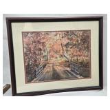 "Autumn Drive" by R. N. Snodgrass signed and