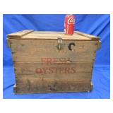 Rare Wood  Fresh Oysters Crate measures