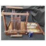 Artist table top portable easel with drawer.