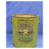 Oyster Pail 1 Gallon, Sun Brand Oysters, packed