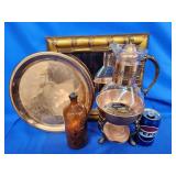 Copper and glass Princess House coffee warming